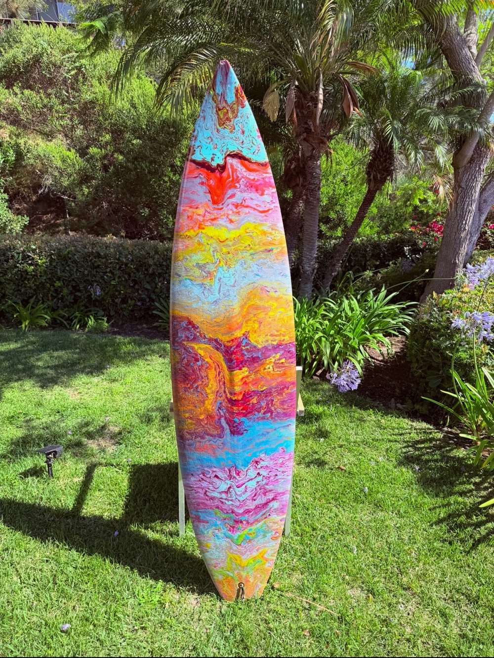 Vibrant Multicolor Surfboard Wall Art - Home Art